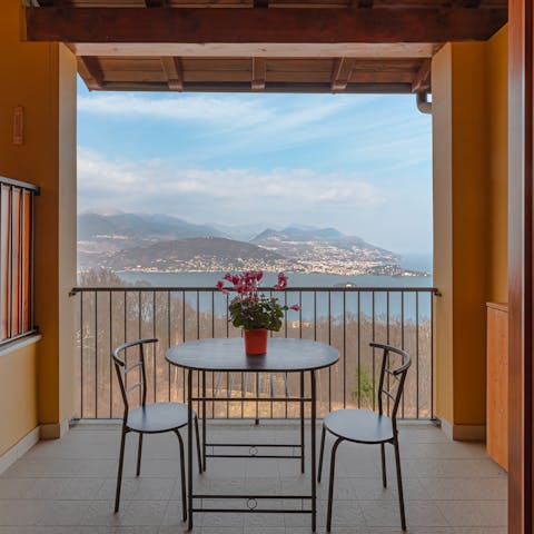 Soak up the vistas of Italy’s second largest lake from the private balcony