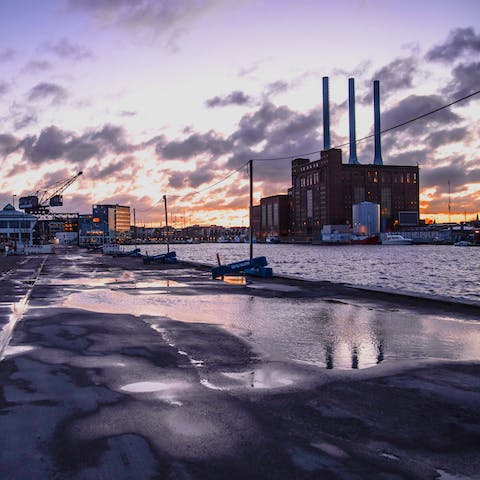 Head out and explore the charming harbour front at Nordhavnen