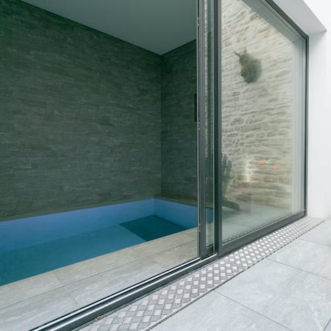 Hop into the private pool and enjoy a post-seeing soak