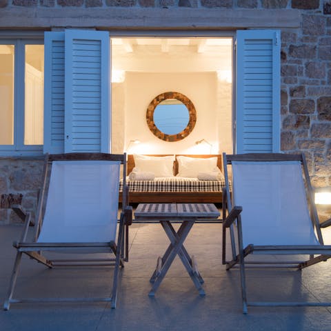 Spend the night stargazing on the terrace