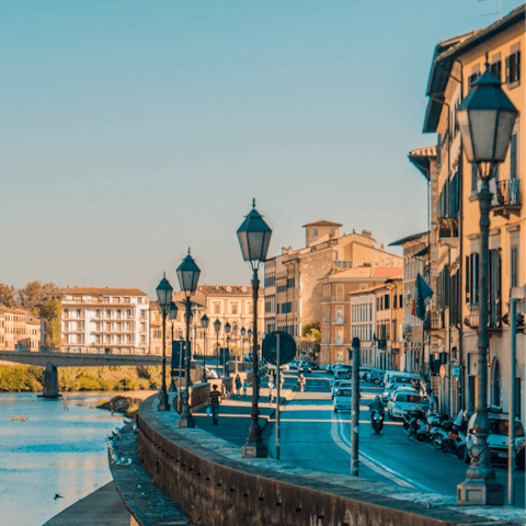 Spend the day exploring the majestic streets of Pisa – just a thirty-minute drive away