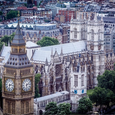 Visit Westminster Abbey and Big Ben, only minutes away