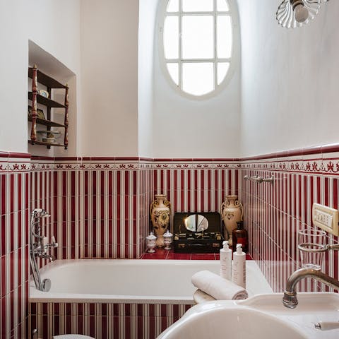 Treat yourself to a long soak in the tub