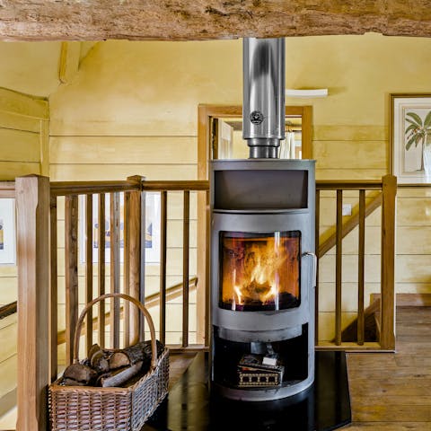Settle in for a cosy evening by the fire