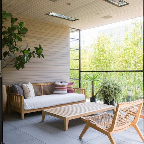 Find a corner to call your own in one of the many outdoor spaces