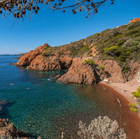 Visit some stunning beaches along the coastline of the Côte d'Azur