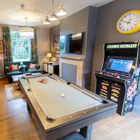 Keep kids and big kids entertained in the games room