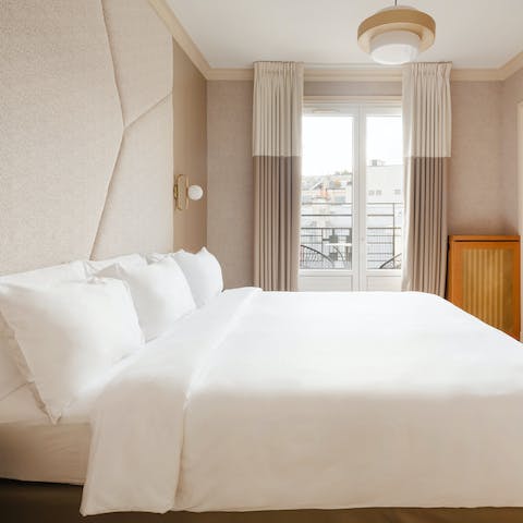 Wake up in the comfortable bed feeling rested and ready for another day of Paris sightseeing