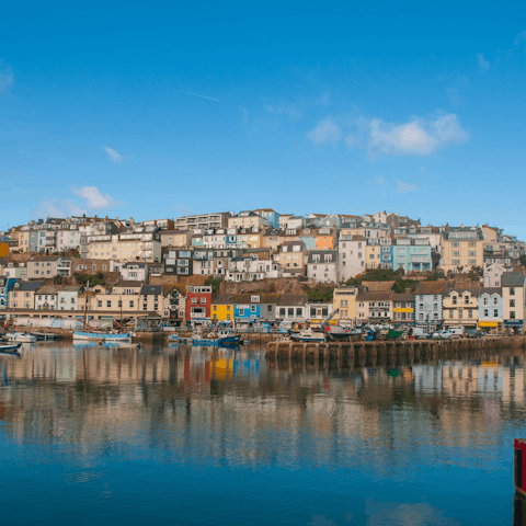 Walk just a couple of minutes to the pretty harbour of Brixham