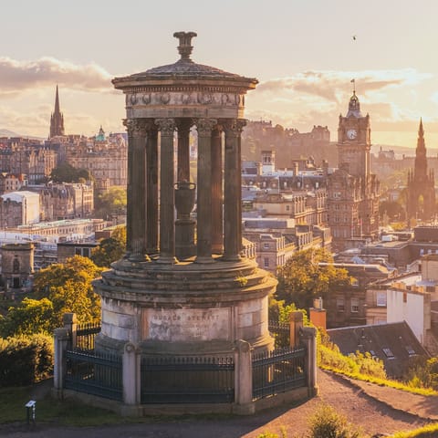 Take in the views over Edinburgh from Calton Hill, just over a ten-minute stroll from this home