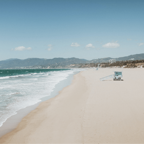 Spend sunny days at the Will Rogers Beach State Park – just a twenty-minute walk away
