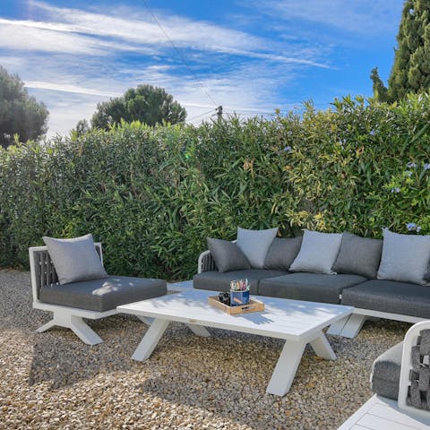 Enjoy some quiet time on a cosy seat in the garden