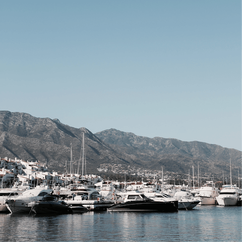 Make the short journey over to Puerto Banus and wander the picturesque harbour