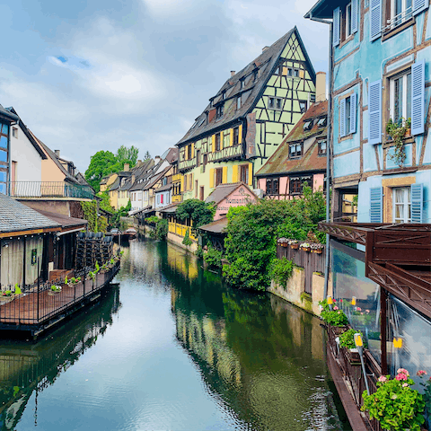 Stay in the heart of Colmar's Old Town and soak up the postcard-perfect scenery
