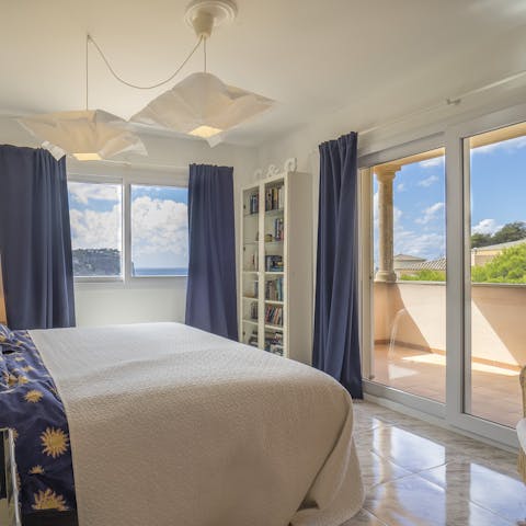 Wake up to wonderful sea views in the stylish and comfortable bedrooms