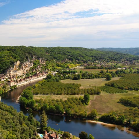 Take in the views from the Panoramic Gardens of Limeuil – it's six minutes away by car