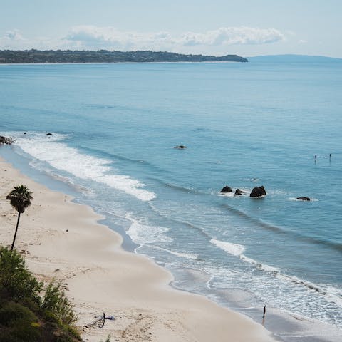 Stay just a five-minute drive from the coast – some of Malibu's best beaches are nearby