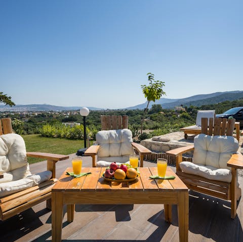 Raise a glass to the magic of outdoor living on the terrace