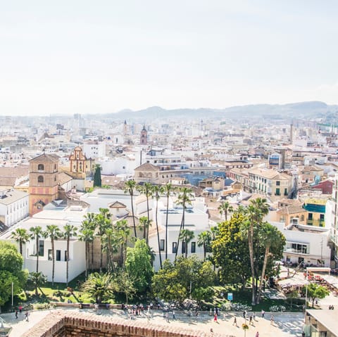 Stay just a five-minute walk away from the city centre of Malaga 