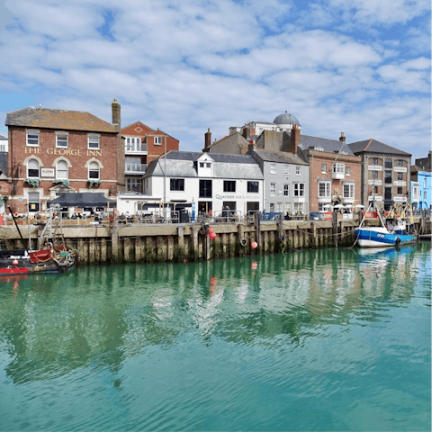 Drive twenty-minutes to have fish and chips in Weymouth