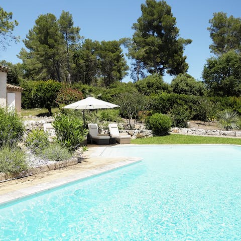 Enjoy a refreshing dip in the sparkling pool