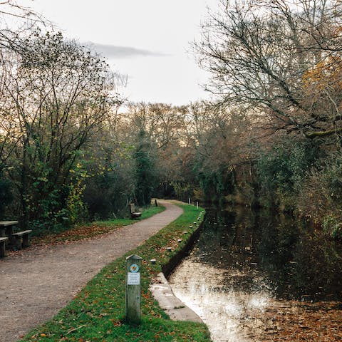 Enjoy leisurely strolls along the canal – the perfect warm down after hiking all those hills