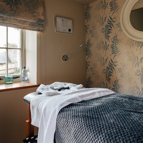 Treat yourself to a pampering session or two in the on-site treatment room