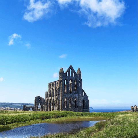 Visit Whitby Abbey – the inspiration for the novel 'Dracula' – seventeen minutes away on foot
