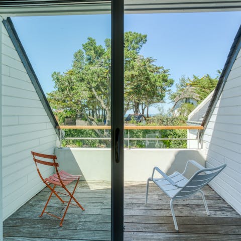 Sneak out onto your private balcony to breathe in the French air and have a moment to yourself