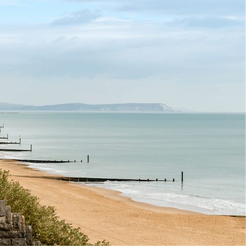 Explore the Jurassic Coast, starting with West Bay Beach nine minutes away
