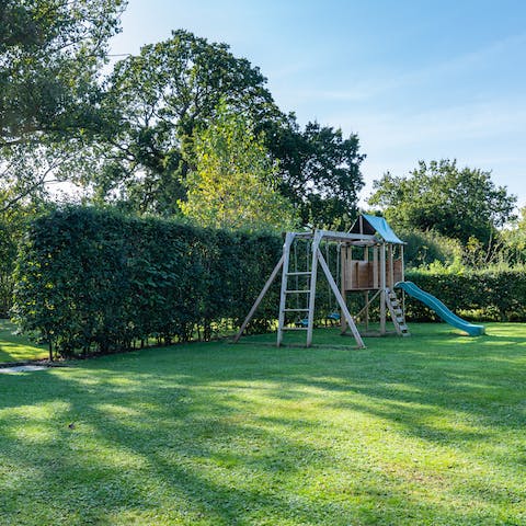 Keep little ones entertained in the large back garden