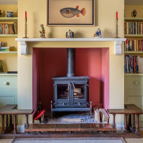 Get the log-burning fire crackling during chilly evenings