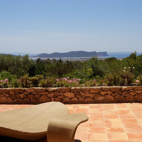Sit out on the terrace with a good book in hand and gaze out at the Med in the distance