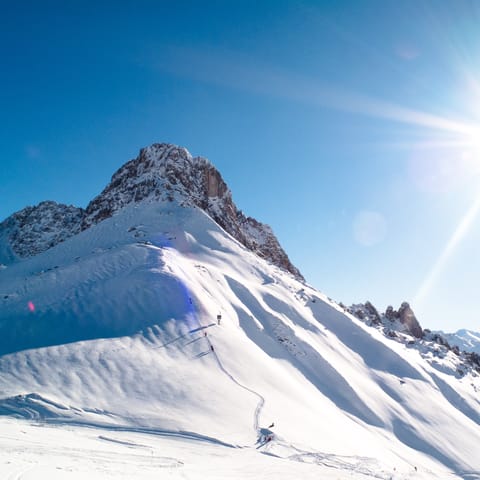 Catch a ski lift nearby up to the slopes of stunning Les Gets