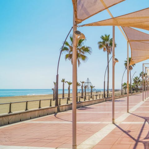 Pack up your bucket and spades for a morning on Estepona Beach, just four-kilometres away