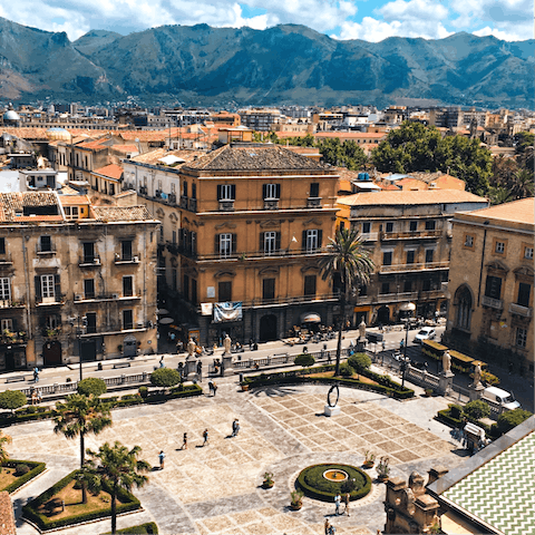 Take a ten-minute drive into the stunning historic centre of Palermo 