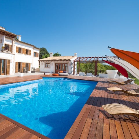 Lounge in the sun and take a swim in the heated pool
