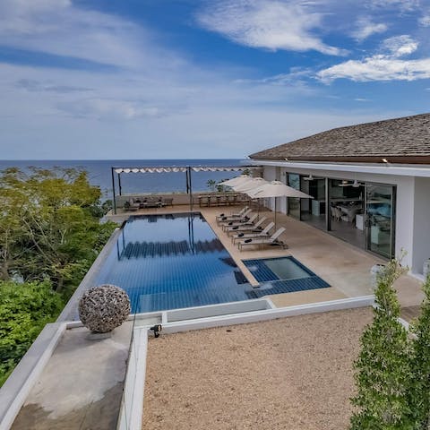 Swim to the edge of the infinity pool to take in the breathtaking views