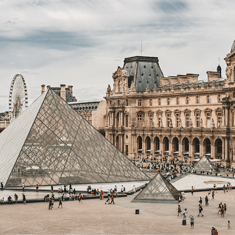 Drop by the world's most-visited museum for a glimpse of the Mona Lisa – the Louvre is just a five-minute walk
