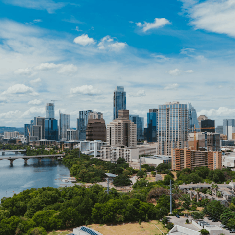 Explore the bustling streets of Downtown Austin, a short drive from home