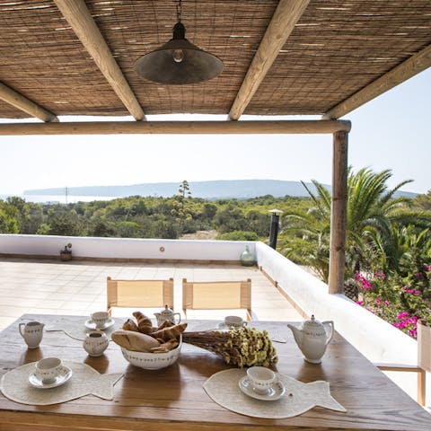 Wake up to views across the tree tops and take your morning coffee on to the balcony