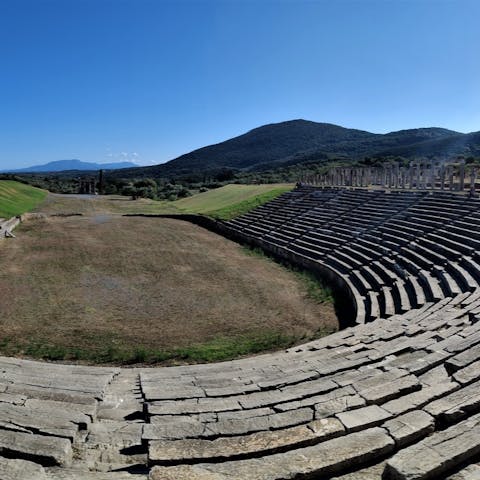 Explore the ancient site of Messenia, just over an hour away by car