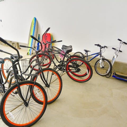 Hire bikes, surfboards, scooters, and more