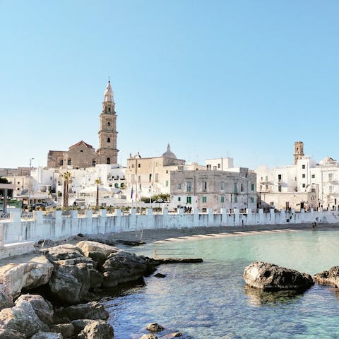 Make reservations for lunch in the ancient fishing village of Monopoli