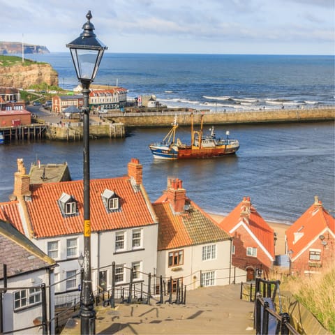 Step out of your front door and take the ten minute walk down to Whitby Sea Front