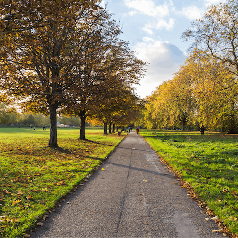 Take a stroll through Hyde Park, just a ten-minute walk away