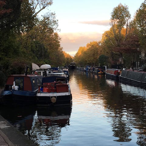 Have a wander around the peaceful canals of Little Venice, under a twenty-minute walk from this home