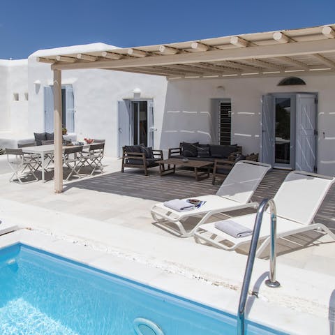 Cool off from the Mediterranean sun with a dip in the plunge pool 