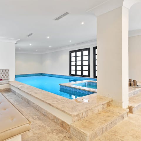 Indulge in private spa sessions in the indoor pool and Jacuzzi