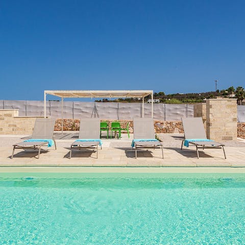 Cool off from the Italian sun in the pool